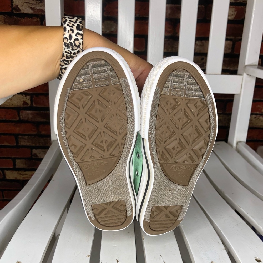 1Y Mint Green Converse Chuck Taylor Sneakers - Picture 8 of 9